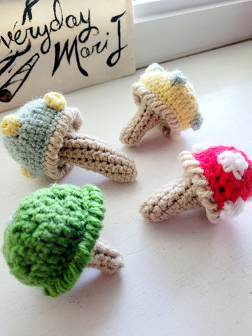Crochet Cat Nip Shrooms - Everyday Mari J