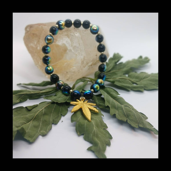 Golden Ganja Bracelet - Everyday Mari J